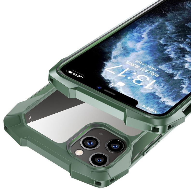 Carcasa: iPhone 12 Mini - Resistente Funda / Verde-2