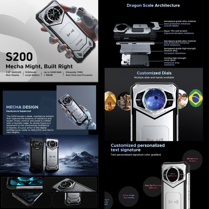 Doogee S200 - Smartphone Ultra resistente IP68, Dualsim 5G-3