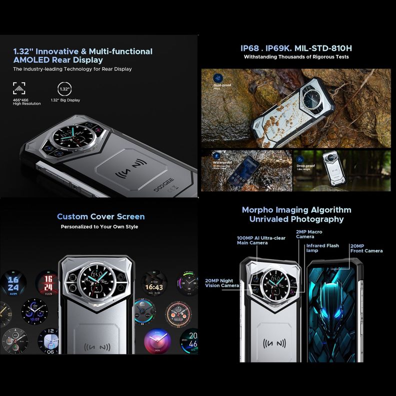 Doogee S200 - Smartphone Ultra resistente IP68, Dualsim 5G-4