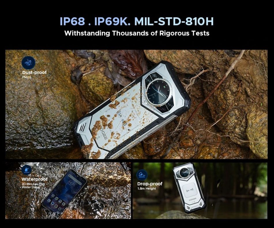 Doogee S200 - Smartphone Ultra resistente IP68, Dualsim 5G-5