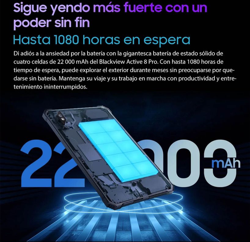 Tablet Rugged 4G Blackview Active 8 Pro Resiste Golpes Agua-7