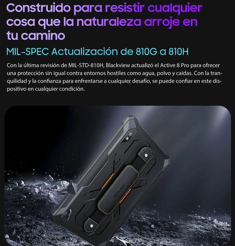 Tablet Rugged 4G Blackview Active 8 Pro Resiste Golpes Agua-3