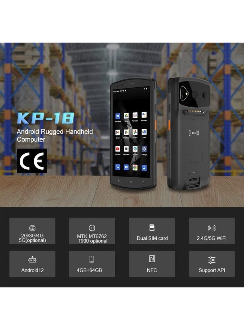 KP18 PDA Industrial con Lector Códigos de Barras 1D/2D/QR-1