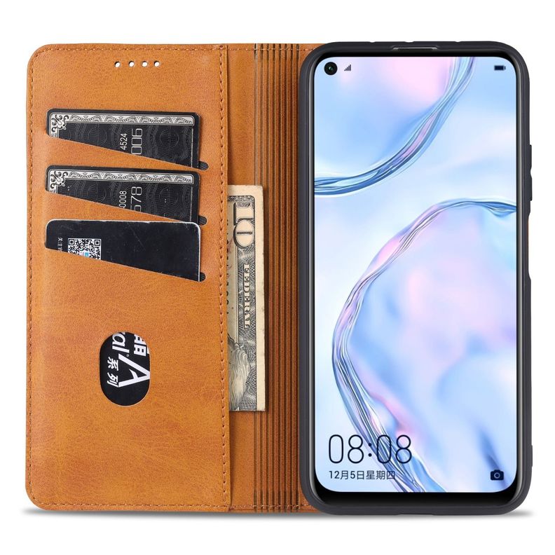Funda: Xiaomi 10T Pro - Cuero Magnetica / Café-6