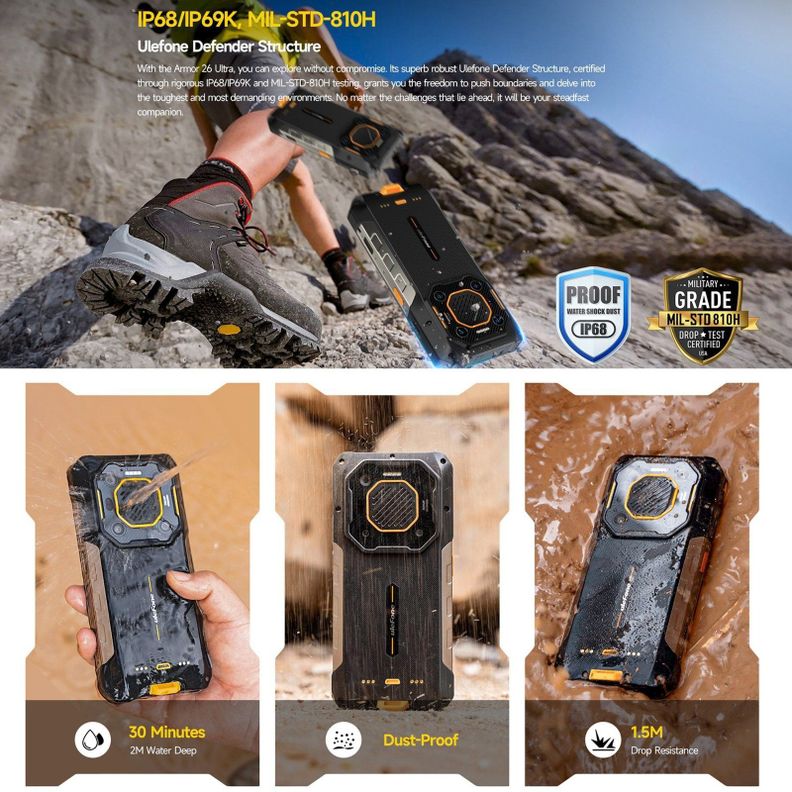 Ulefone Armor 26 Ultra - Smartphone Rudo con Walkie-Talkie-3