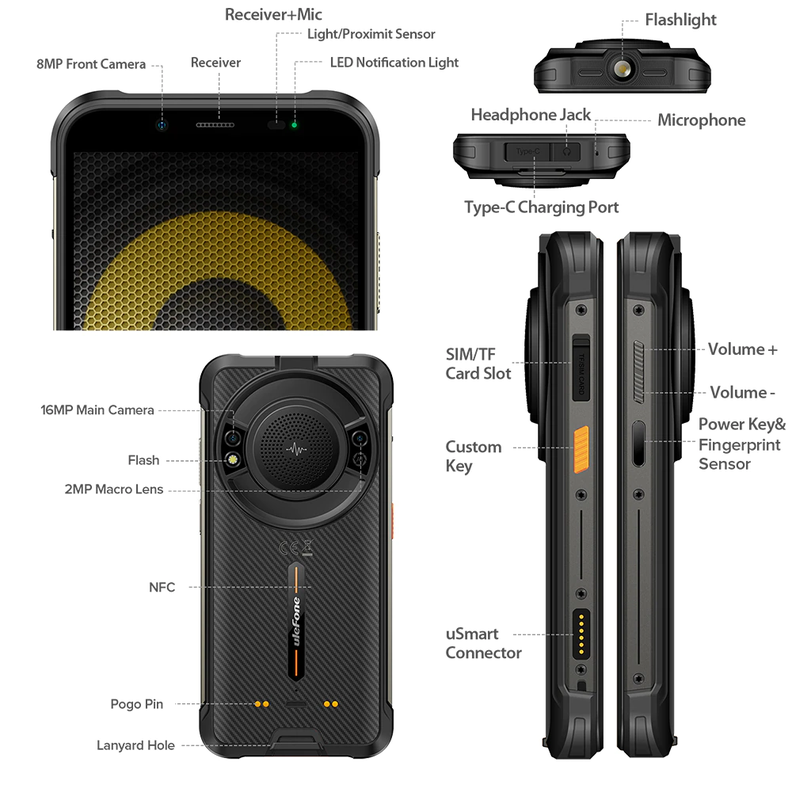 Ulefone Armor 16 Pro - Gran Parlante Musica 122DB,-1