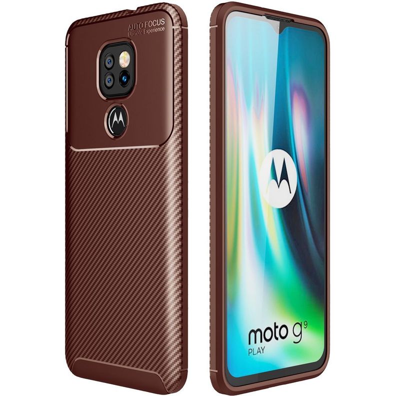 Carcasa: Moto G9 Play - Resistente Funda / Café-0