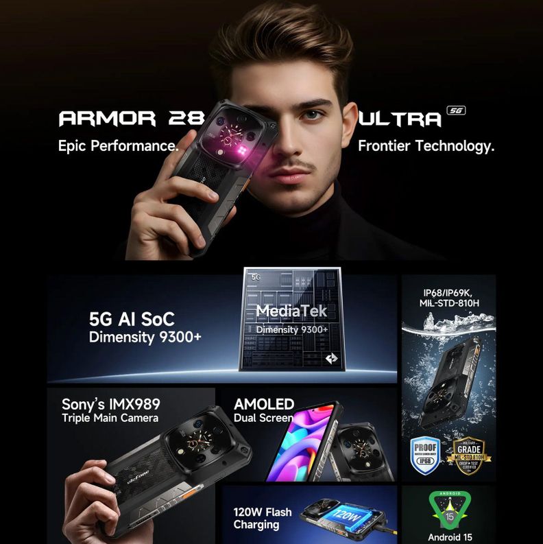 Ulefone Armor 28 Ultra Celular Militar Rugged Resistente 5G-2