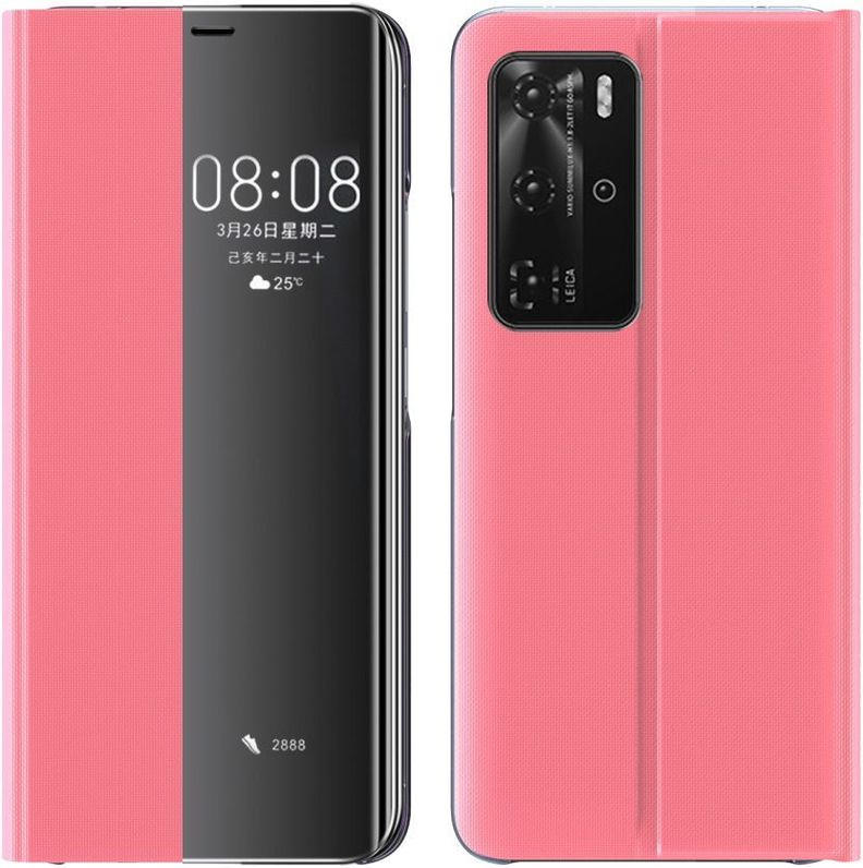 Funda: Huawei P40 - Carcasa Estuche Flip / Rosado-0