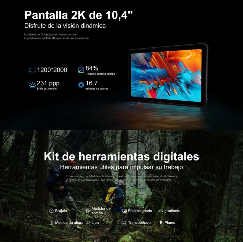 Tablet Rugged 4G Doogee R10 - Golpes, Polvo y Agua-7