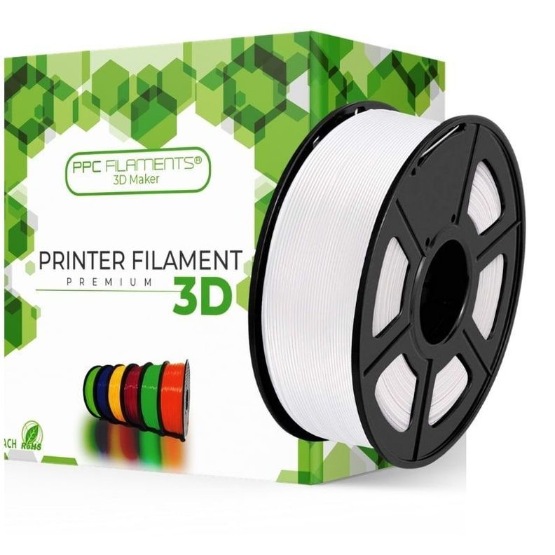 Filamentos Petg Ppc 1kg 1.75mm Blanco-0