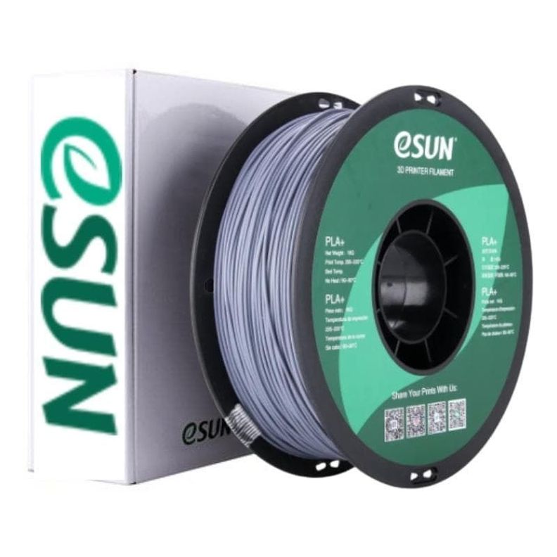 Filamento PLA+ Gris 1kg Esun-0