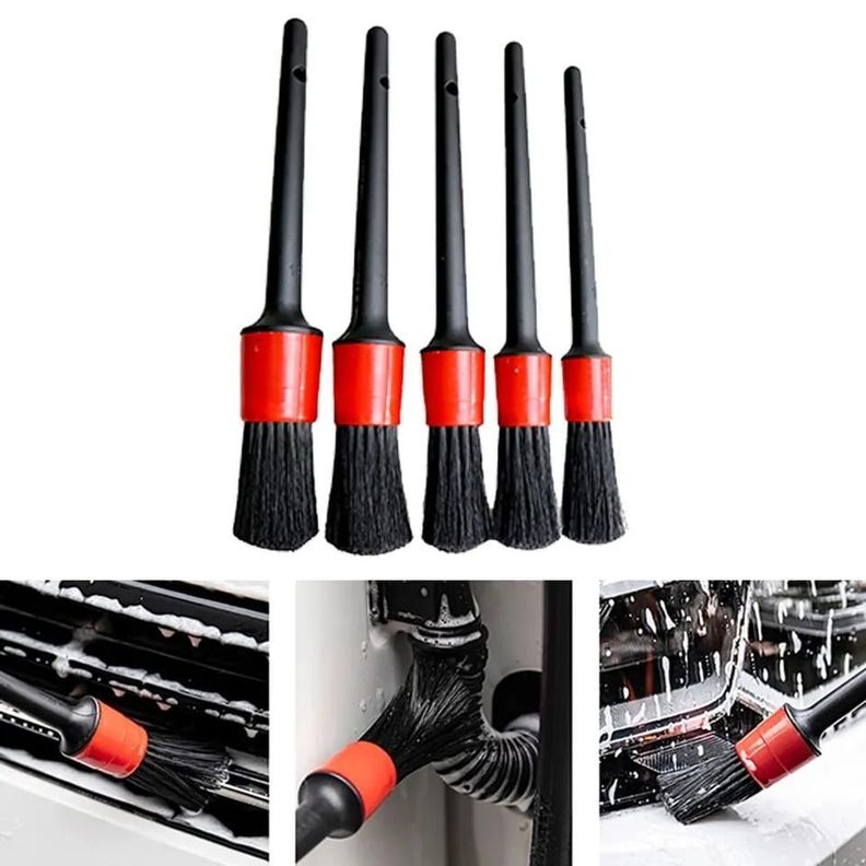 Set 5 Pinceles Brochas Limpieza Detallada Detailing-0