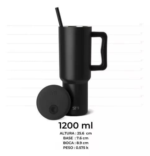 Vaso Termico Mug Asa Doble Pared 1,2l Inoxidable Frio Calor-1