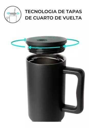 Vaso Termico Mug Asa Doble Pared 1,2l Inoxidable Frio Calor-2