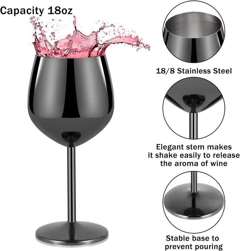 PACK 2 COPAS DE VINO ACERO INOXIDABLE 540ML-3