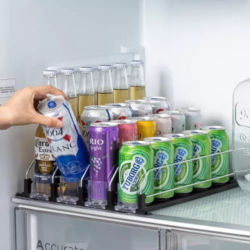 Contenedor Latas Bebida Dispensador Organizador Refrigerador-3