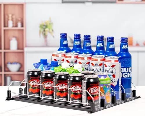 Contenedor Latas Bebida Dispensador Organizador Refrigerador-4