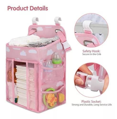 Organizador Cambiador Pañales Para Cuna Carrito De Pañal-3