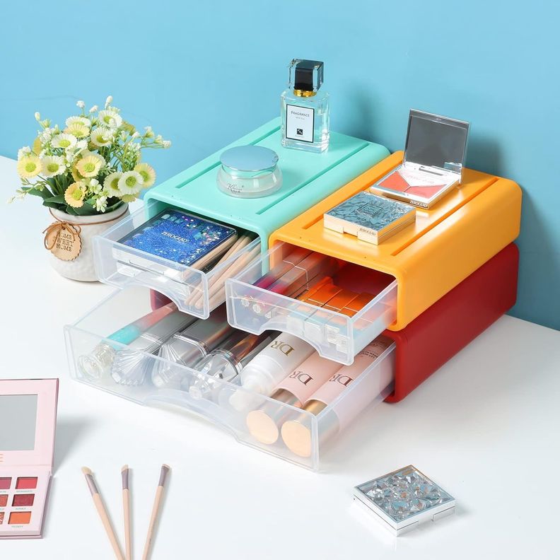 PACK 4 ORGANIZADOR MUEBLES ESCRITORIO APILABLES GRANDES-2
