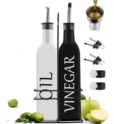 Pack 2 Botellas Para Aceite Vinagre Soya 500 Ml Dispensador-0