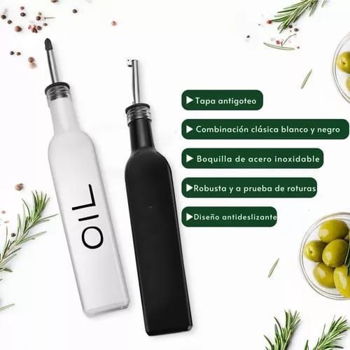 Pack 2 Botellas Para Aceite Vinagre Soya 500 Ml Dispensador-1