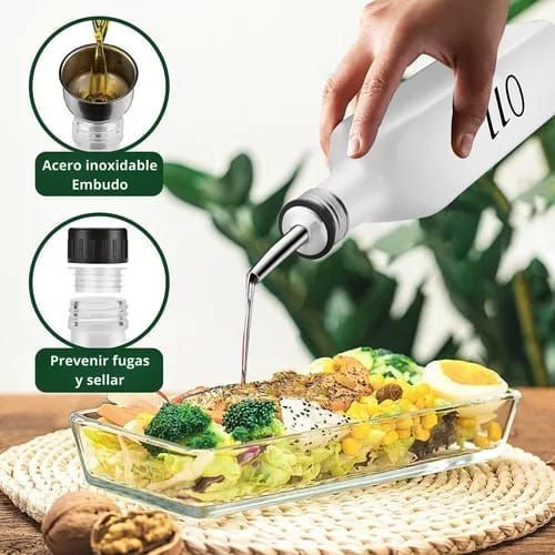 Pack 2 Botellas Para Aceite Vinagre Soya 500 Ml Dispensador-4