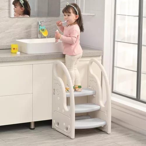 Sdadi Taburete Con Peldaños Para Niños Con Tres Regulables-3