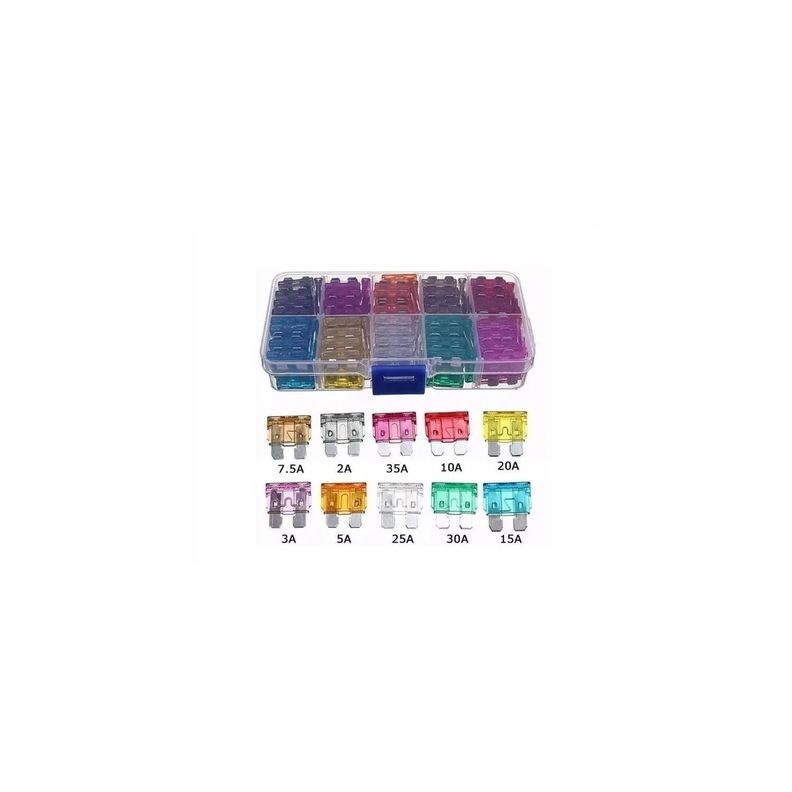 Kit Fusible Eléctricos 12v Autos Motos 100 Unidades 100PCS-1