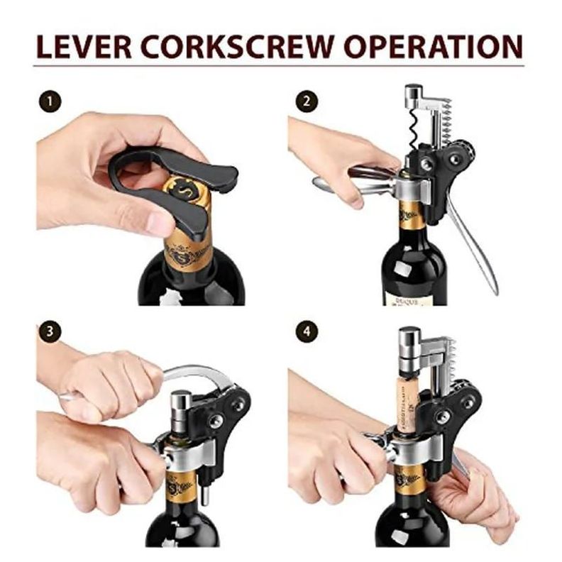 JUEGO DE HERRAMIENTAS PARA ABRIDOR DE VINO, TAPÓN DE CORCHO-5