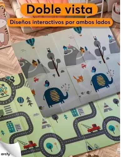Alfombra Antigolpes Para Niños Bebes Plegable 180*200cm-1