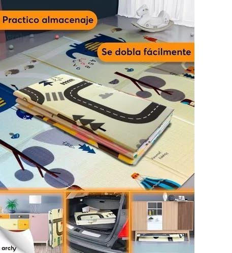 Alfombra Antigolpes Para Niños Bebes Plegable 180*200cm-2