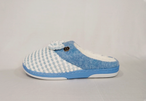 Pantufla Dama Rosario Celeste-0