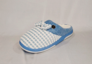 Pantufla Dama Rosario Celeste-1