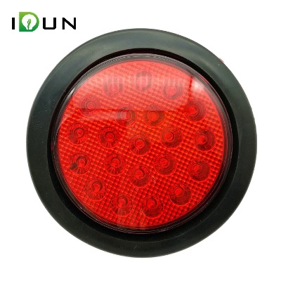 4" Diametro Farol de 21 LED Multivoltaje Rojo-0