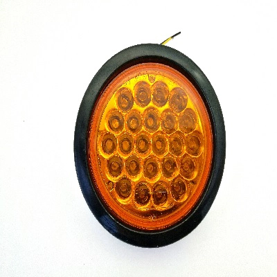 4" Diametro Farol de 37 LED Multivoltaje Ambar-0