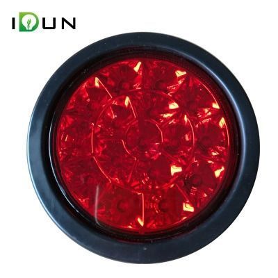 2" Diametro Farol de 9 LED con conector Multivoltaje Rojo-0