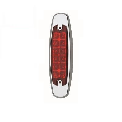 Farol de Posición Largo Multivoltaje Color: Rojo 12 LED-0