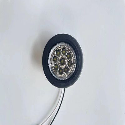 2" Diametro Farol de 9 LED con conector Multivoltaje Blanco-0