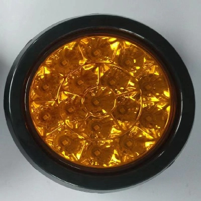 4" Diametro Farol de 16 LED Multivoltaje Ambar-0