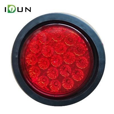4" Diametro Farol de 19 LED Multivoltaje Rojo-0