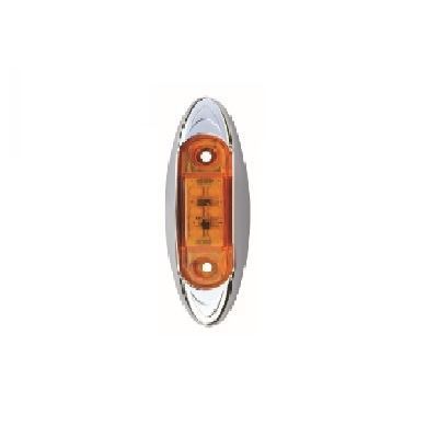 Faro de Senal Ovalado Multivoltaje Color: Ambar 5 LED