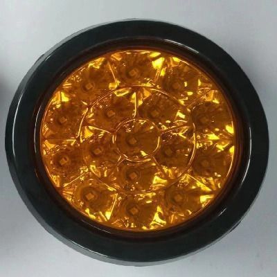 2,5" Diametro Farol de 9 LED con conector Multivoltaje Ambar-0