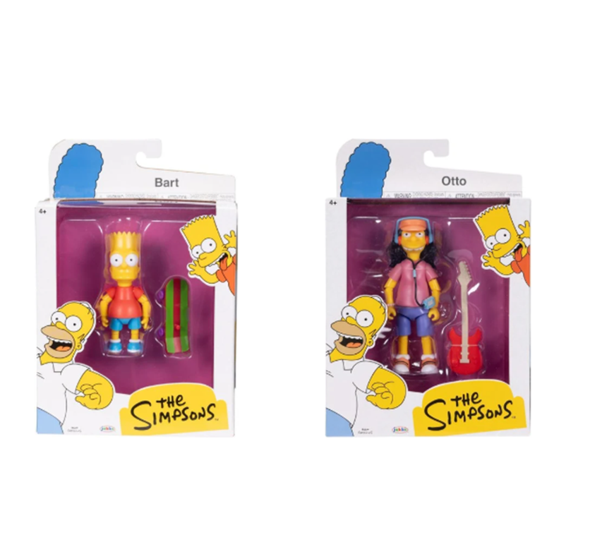 Figuras Los Simpsons Set De Bart Y Otto 12 Cm Altura Jakks Pacific