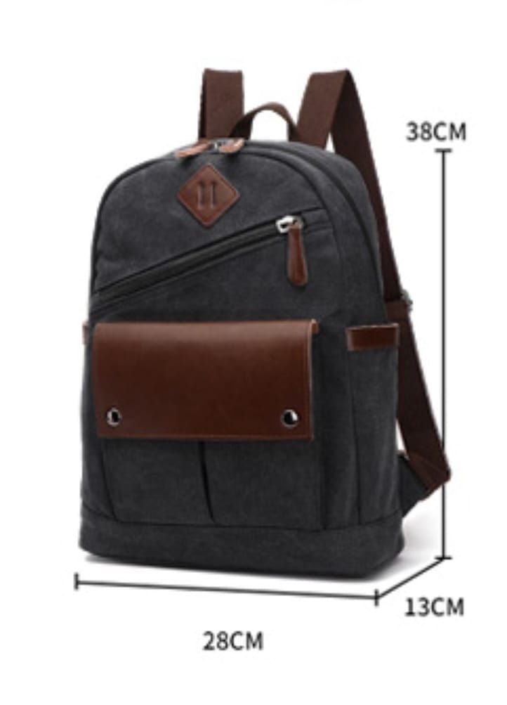 Mochila vintage con detalles ecocuero-4