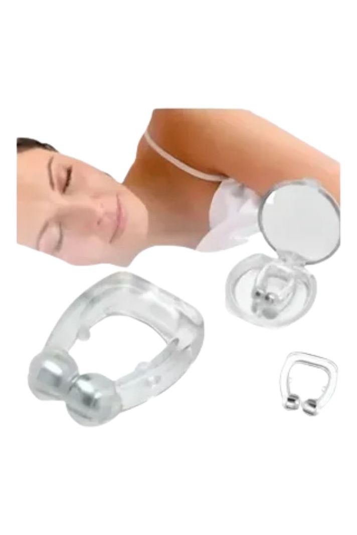 Pack 6 Clip Nasal Anti Ronquidos Silicona Magnetico. Estuche Transparente