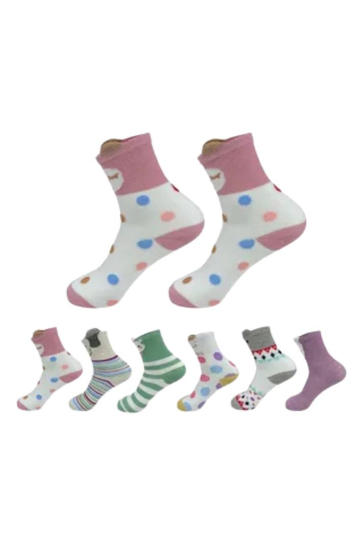 Pack 6 Pares, Calcetines Ninos/Ninas Algodon, Disenos 298