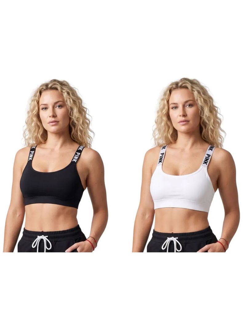 Pack 2 Sosten Top Elasticado Mujer Deportivo Suave. 888