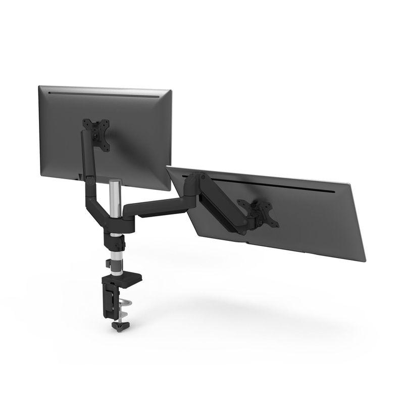 Brazo monitor doble poste y resorte a gas-0
