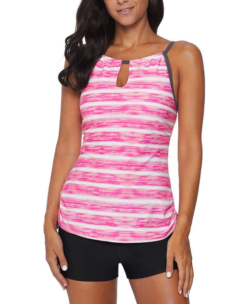 Traje De Baño Tankini Sexy Arcoiris Short Gloriahoon-1